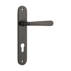 Door Lever Copenhagen Oval Euro Pair Signature Brass CTC85mm H240xW40xP61mm in Signature Brass