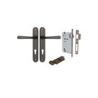 Door Lever Copenhagen Oval Euro Pair Signature Brass CTC85mm H240xW40xP61mm Entrance Kit Mortice Lock Euro Signature Brass CTC85mm Backset 60mm, Euro Cylinder Key Thumb 6 Pin Signature Brass L70mm KA1 in Signature Brass