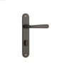 Door Lever Copenhagen Oval Privacy Pair Signature Brass CTC85mm H240xW40xP61mm in Signature Brass