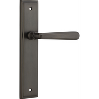 Door Lever Copenhagen Stepped Latch Pair Signature Brass H237xW50xP61mm in Signature Brass