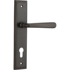 Door Lever Copenhagen Stepped Euro Pair Signature Brass CTC85mm H237xW50xP61mm in Signature Brass
