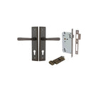 Door Lever Copenhagen Stepped Signature Brass Key / Thumb Entrance Kit in Signature Brass