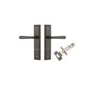 Door Lever Copenhagen Stepped Latch Pair Signature Brass H237xW50xP61mm Passage Kit Tube Latch Split Cam 'T' Striker Signature Brass Backset 60mm in Signature Brass