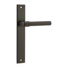 Door Lever Helsinki on Long Backplate Pair Signature Brass H240xW38xP44mm in Signature Brass