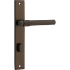 Door Lever Helsinki Rectangular Privacy Pair Signature Brass CTC85mm H240xW38xP44mm in Signature Brass