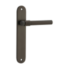 Door Lever Helsinki Oval Latch Pair Signature Brass H240xW40xP44mm in Signature Brass