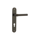 Door Lever Helsinki Oval Euro Pair Signature Brass CTC85mm H240xW40xP44mm in Signature Brass