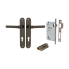 Door Lever Helsinki Oval Euro Pair Signature Brass CTC85mm H240xW40xP44mm Entrance Kit Mortice Lock Euro Signature Brass CTC85mm Backset 60mm, Euro Cylinder Dual Function 5 Pin Signature Brass L65mm KA1 in Signature Brass