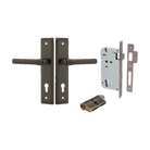 Door Lever Helsinki Stepped Euro Pair Signature Brass CTC85mm H237xW50xP44mm Entrance Kit Mortice Lock Euro Signature Brass CTC85mm Backset 60mm, Euro Cylinder Dual Function 5 Pin Signature Brass L65mm KA1 in Signature Brass