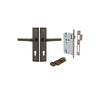 Door Lever Helsinki Stepped Euro Pair Signature Brass CTC85mm H237xW50xP44mm Entrance Kit Mortice Lock Euro Signature Brass CTC85mm Backset 60mm, Euro Cylinder Key Thumb 6 Pin Signature Brass L70mm KA1 in Signature Brass