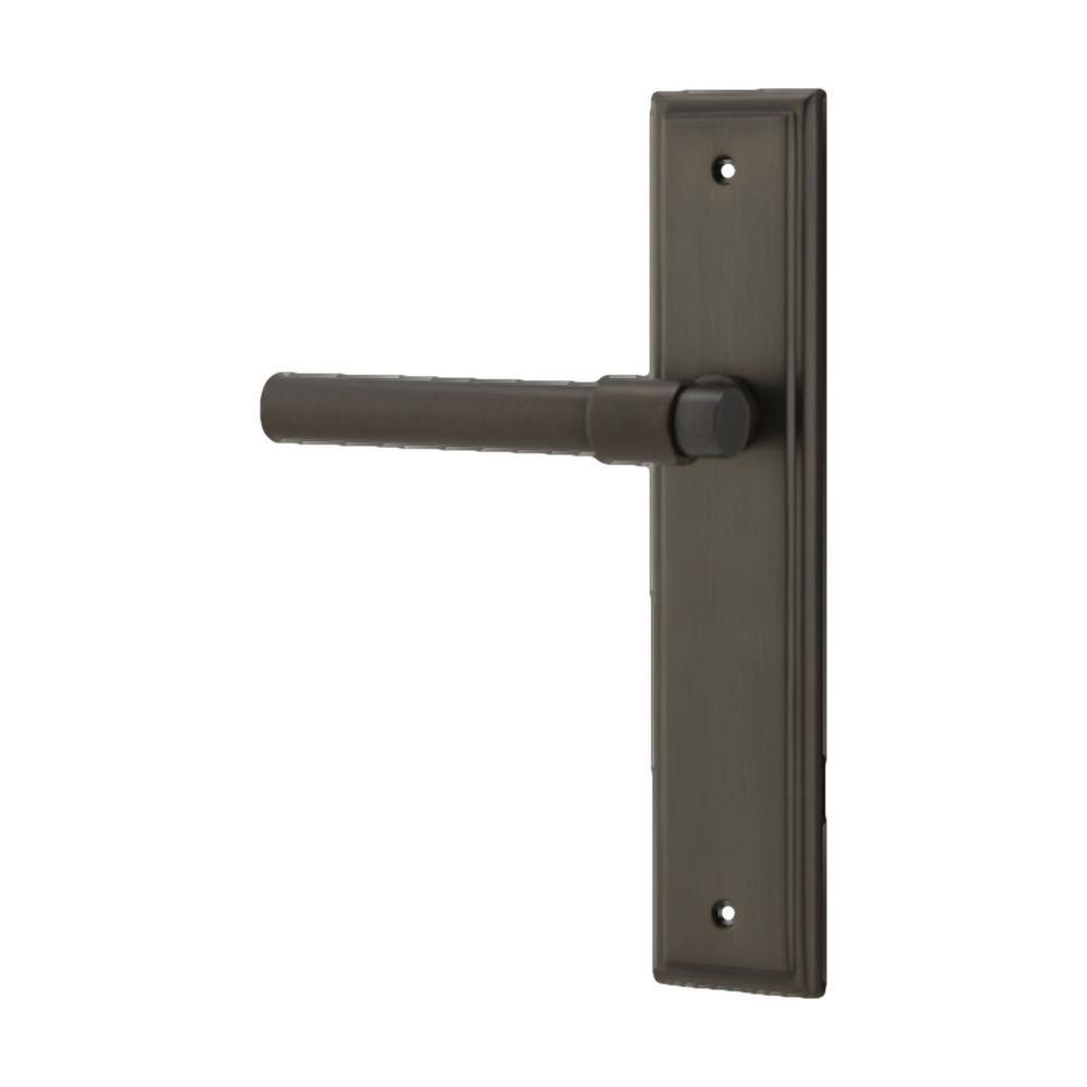 Door Lever Helsinki Stepped Latch Left Hand Fixed Signature Brass L137xP61mm BPH237xW50mm in Signature Brass