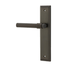 Door Lever Helsinki Stepped Latch Left Hand Fixed Signature Brass L137xP61mm BPH237xW50mm in Signature Brass