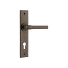Door Lever Helsinki Chamfered Euro Signature Brass H240xW50xP60mm in Signature Brass