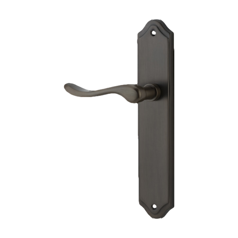 Door Lever Stirling Shouldered Latch Left Hand Fixed Signature Brass L116xP64mm BPH250xW48mm in Signature Brass