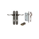 Door Lever Stirling Oval Euro Pair Signature Brass CTC85mm H240xW40xP64mm Entrance Kit Mortice Lock Euro Signature Brass CTC85mm Backset 60mm, Euro Cylinder Dual Function 5 Pin Signature Brass L65mm KA1 in Signature Brass