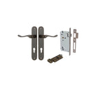 Door Lever Stirling Oval Euro Pair Signature Brass CTC85mm H240xW40xP64mm Entrance Kit Mortice Lock Euro Signature Brass CTC85mm Backset 60mm, Euro Cylinder Key Thumb 6 Pin Signature Brass L70mm KA1 in Signature Brass