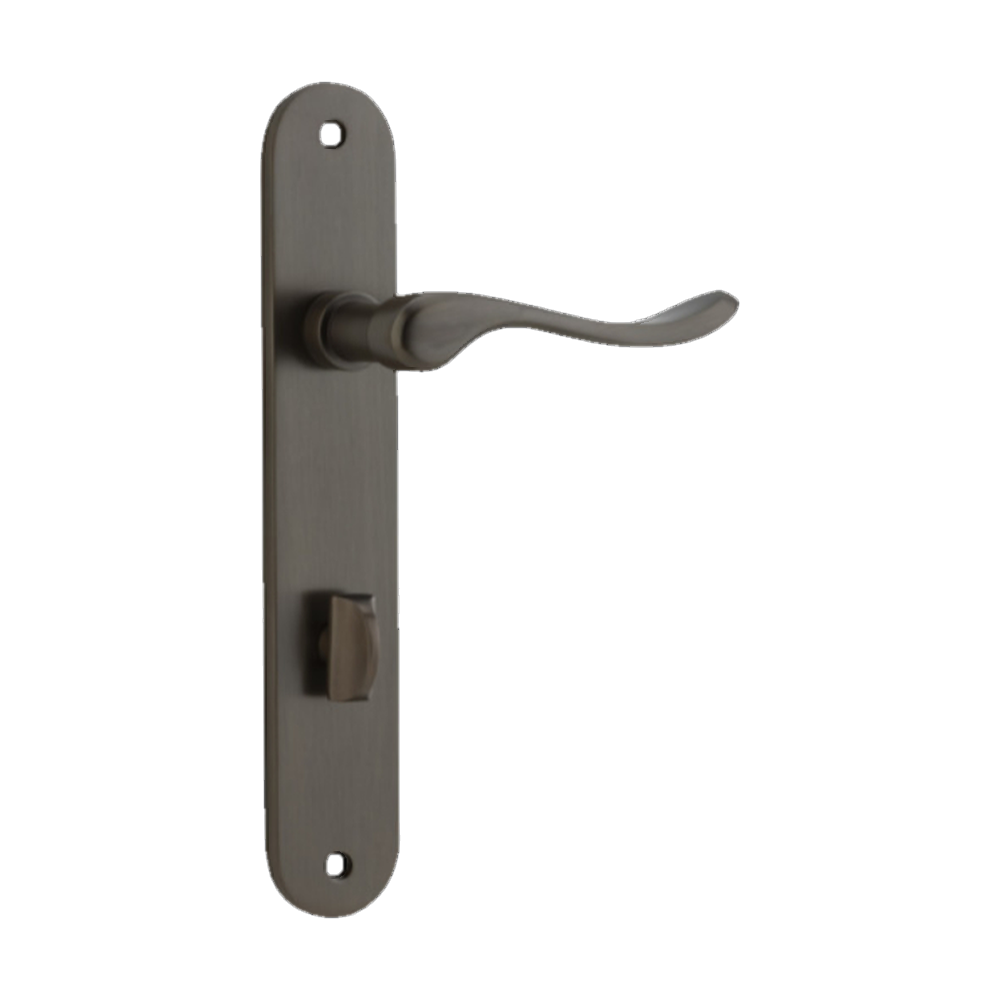 Door Lever Stirling Oval Privacy Pair Signature Brass CTC85mm H240xW40xP64mm in Signature Brass