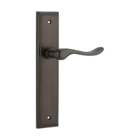 Door Lever Stirling Stepped Latch Pair Signature Brass H237xW50xP64mm in Signature Brass