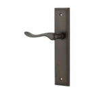 Door Lever Stirling Stepped Latch Left Hand Fixed Signature Brass L116xP65mm BPH237xW50mm in Signature Brass