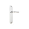 Door Lever Sarlat Shouldered Latch Polished Chrome H250xW48xP57mm in Polished Chrome