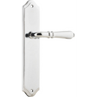 Door Lever Sarlat Shouldered Latch Polished Chrome H250xW48xP57mm in Polished Chrome