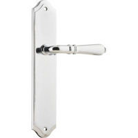 Door Lever Sarlat Shouldered Latch Polished Chrome H250xW48xP57mm in Polished Chrome