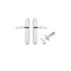 Door Lever Sarlat Shouldered Latch Polished Chrome H250xW48xP57mm Passage Kit Tube Latch Split Cam 'T' Striker Polished Chrome Backset 60mm in Polished Chrome