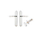 Door Lever Sarlat Shouldered Latch Polished Chrome H250xW48xP57mm Passage Kit Tube Latch Split Cam 'T' Striker Polished Chrome Backset 60mm in Polished Chrome