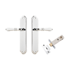 Door Lever Sarlat Shouldered Latch Polished Chrome H250xW48xP57mm Passage Kit Tube Latch Split Cam 'T' Striker Polished Chrome Backset 60mm in Polished Chrome