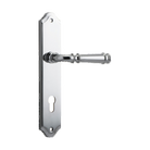 Door Lever Verona Shouldered Euro Polished Chrome CTC85mm H237xW50xP59mm in Polished Chrome