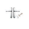Door Lever Verona Shouldered Latch Polished Chrome H240xW50xP59mm Passage Kit Tube Latch Split Cam 'T' Striker Polished Chrome Backset 60mm in Polished Chrome