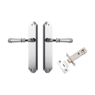 Door Lever Verona Shouldered Latch Polished Chrome H240xW50xP59mm Passage Kit Tube Latch Split Cam 'T' Striker Polished Chrome Backset 60mm in Polished Chrome