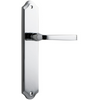 Door Lever Annecy Shouldered Latch Polished Chrome H237xW50xP65mm in Polished Chrome