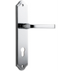 Door Lever Annecy Shouldered Euro Polished Chrome CTC85mm H237xW50xP65mm in Polished Chrome
