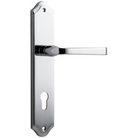 Door Lever Annecy Shouldered Euro Polished Chrome CTC85mm H237xW50xP65mm in Polished Chrome
