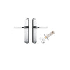 Door Lever Annecy Shouldered Latch Polished Chrome H240xW50xP65mm Passage Kit Tube Latch Split Cam 'T' Striker Polished Chrome Backset 60mm in Polished Chrome