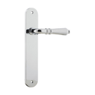 Door Lever Sarlat Oval Latch Polished Chrome H230xW40xP55mm in Polished Chrome