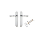 Door Lever Sarlat Oval Latch Polished Chrome H240xW40xP55mm Passage Kit Tube Latch Split Cam 'T' Striker Polished Chrome Backset 60mm in Polished Chrome