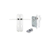 Door Lever Baltimore Oval Euro Polished Chrome CTC85mm H240xW40xP55mm Entrance Kit Mortice Lock Euro Polished Chrome CTC85mm Backset 60mm, Euro Cylinder Dual Function 5 Pin Polished Chrome L65mm KA1 in Polished Chrome