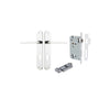 Door Lever Baltimore Oval Euro Polished Chrome CTC85mm H240xW40xP55mm Entrance Kit Mortice Lock Euro Polished Chrome CTC85mm Backset 60mm, Euro Cylinder Key Thumb 6 Pin Polished Chrome L70mm KA1 in Polished Chrome