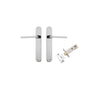 Door Lever Baltimore Oval Latch Polished Chrome H240xW40xP55mm Passage Kit Tube Latch Split Cam 'T' Striker Polished Chrome Backset 60mm in Polished Chrome