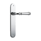 Door Lever Verona Oval Latch Polished Chrome H237xW50xP59mm in Polished Chrome