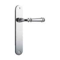 Door Lever Verona Oval Latch Polished Chrome H237xW50xP59mm in Polished Chrome