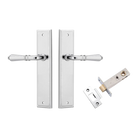 Door Lever Sarlat Stepped Polished Chrome Passage Kit in Polished Chrome