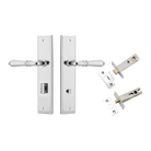 Door Lever Sarlat Stepped Polished Chrome Privacy Kit in Polished Chrome