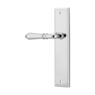 Door Lever Sarlat Stepped Latch Left Hand Fixed Polished Chrome L111xP56mm BPH237xW50mm in Polished Chrome