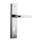 Door Lever Annecy Stepped Euro Polished Chrome CTC85mm H237xW50xP65mm in Polished Chrome