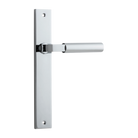 Door Lever Berlin Rectangular Latch Polished Chrome H240xW38xP57mm in Polished Chrome