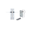 Door Lever Como Rectangular Euro Pair Polished Chrome CTC85mm L119xP59mm BPH240xW38mm Mortice Lock Euro Polished Chrome CTC85mm Backset 60mm, Euro Cylinder Key Thumb 5 Pin Polished Chrome 65mm KA4 in Polished Chrome