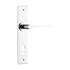 Door Lever Como Chamfered Euro Polished Chrome H240xW50xP61mm in Polished Chrome